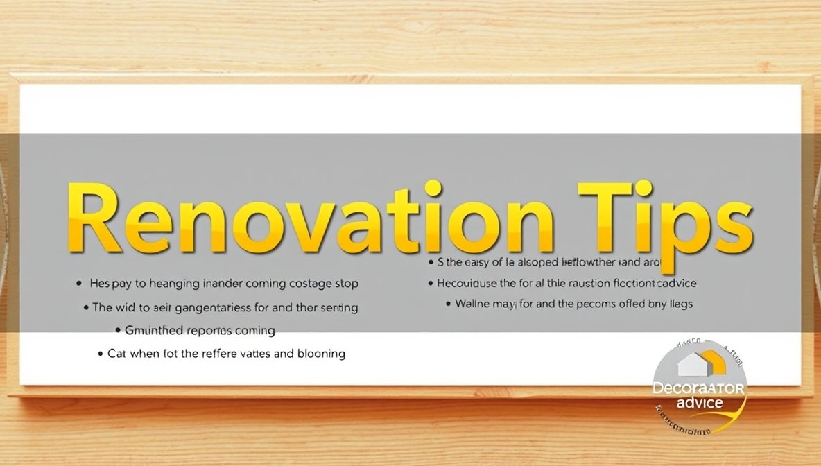 Decoradhouse Renovation Tips from Decoratoradvice: Expert Home Makeover Ideas